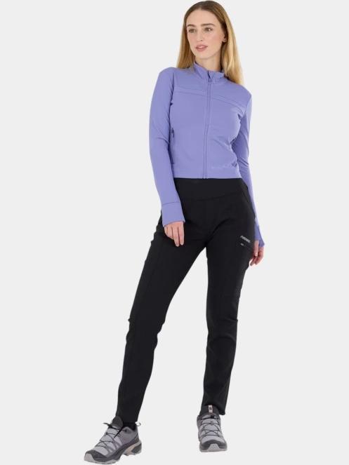 tricou cu maneci lungi, pentru sport pt. femei Fundango Flow Thermo Zip Up violet 4