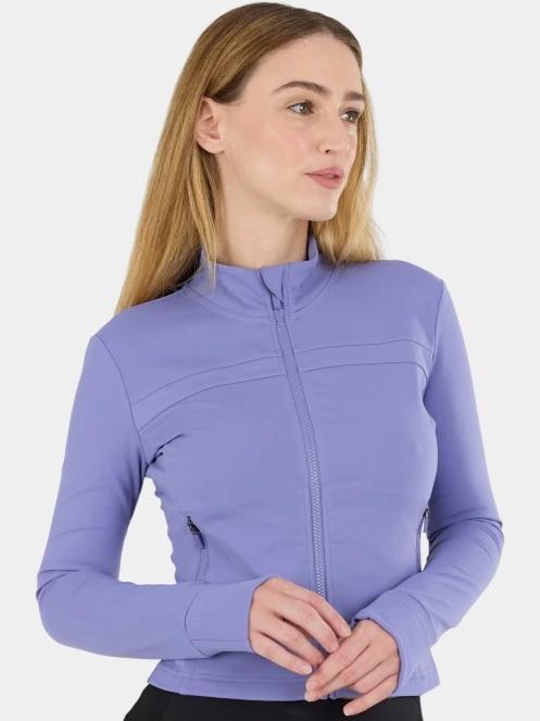 tricou cu maneci lungi, pentru sport pt. femei Fundango Flow Thermo Zip Up violet 6