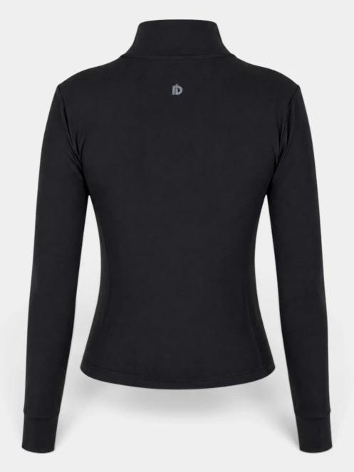 tricou cu maneci lungi, pentru sport pt. femei Fundango Flow Thermo Zip Up negru 11