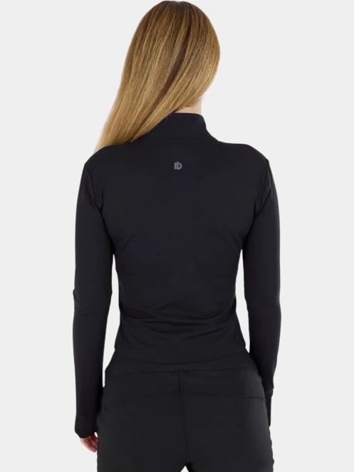 tricou cu maneci lungi, pentru sport pt. femei Fundango Flow Thermo Zip Up negru 3