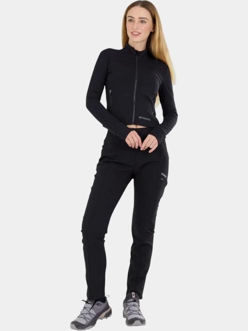 tricou cu maneci lungi, pentru sport pt. femei Fundango Flow Thermo Zip Up negru 4