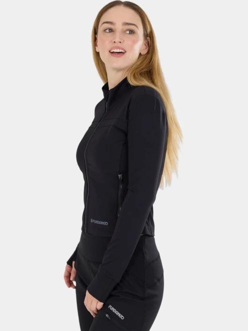 tricou cu maneci lungi, pentru sport pt. femei Fundango Flow Thermo Zip Up negru 6