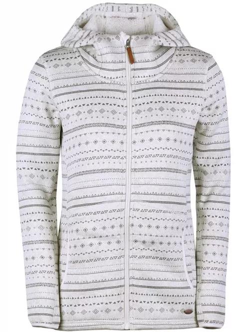 pulover cu gluga pt. femei Fundango ARA Fleece Jacket alb 4