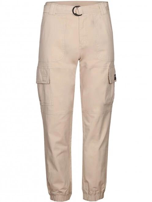 pantaloni de strada cu buzunare laterale pt. femei Fundango Alina Cargo Pants nisip 6