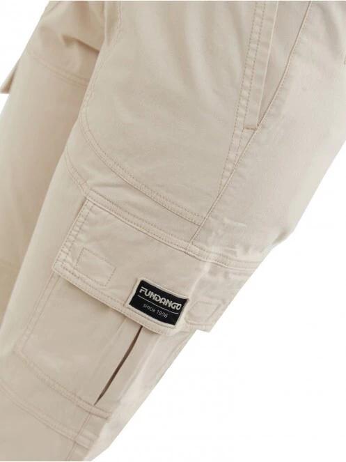 pantaloni de strada cu buzunare laterale pt. femei Fundango Alina Cargo Pants nisip 5