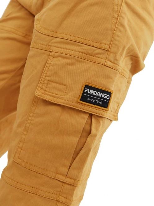 pantaloni de strada cu buzunare laterale pt. femei Fundango Alina Cargo Pants galben 6