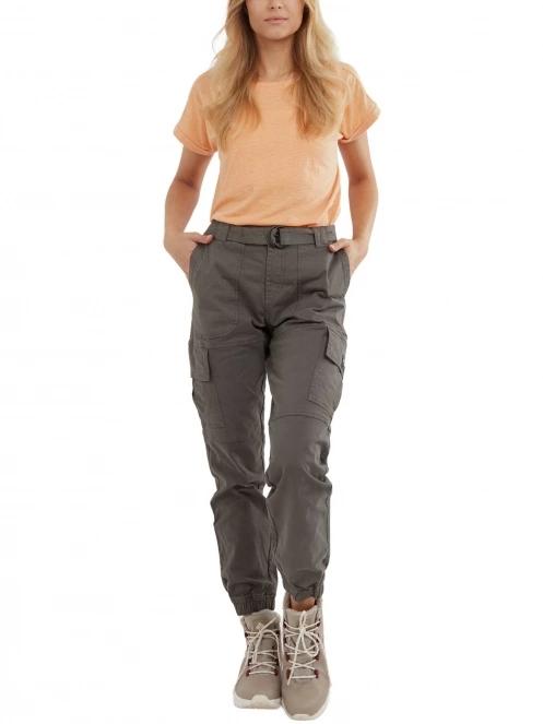 pantaloni de strada cu buzunare laterale pt. femei Fundango Alina Cargo Pants oliv 4
