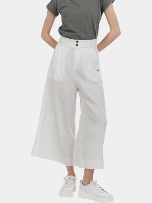pantaloni lungi pt. femei Fundango Piper Pants alb 2