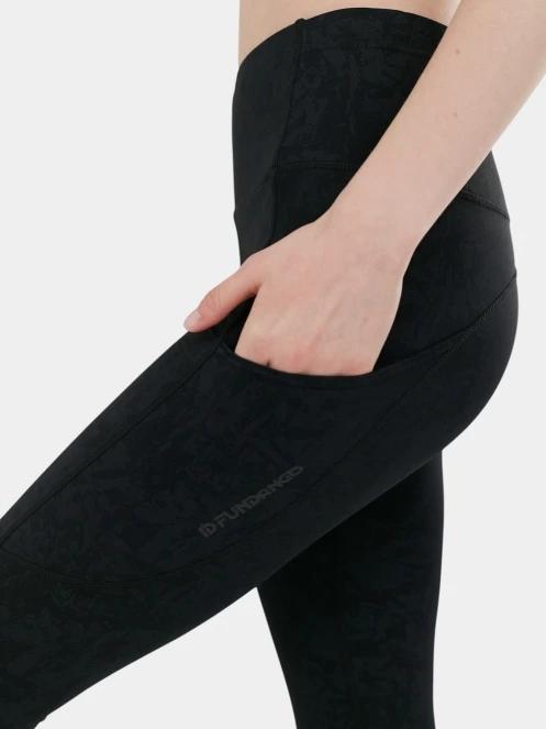 pantaloni de sport pt. femei Fundango Fade Leggings negru 5