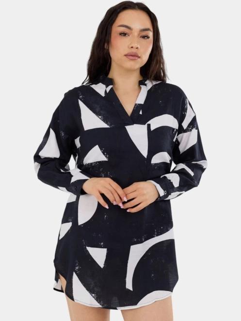 camasa cu maneci lungi pt. femei Fundango Athene Cover-up negru 2