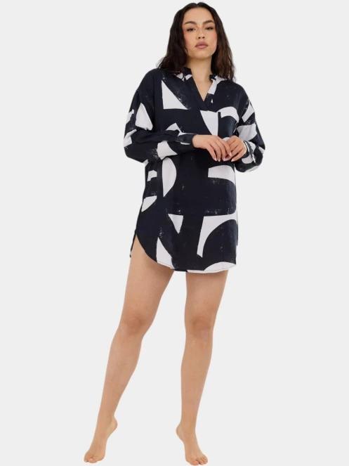 camasa cu maneci lungi pt. femei Fundango Athene Cover-up negru 4