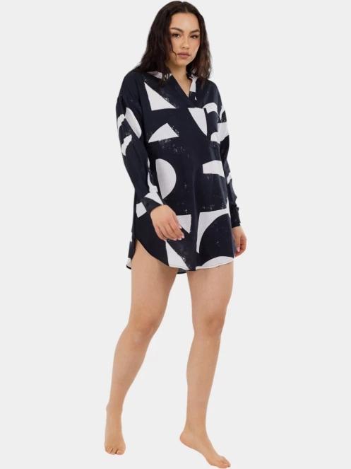 camasa cu maneci lungi pt. femei Fundango Athene Cover-up negru 5