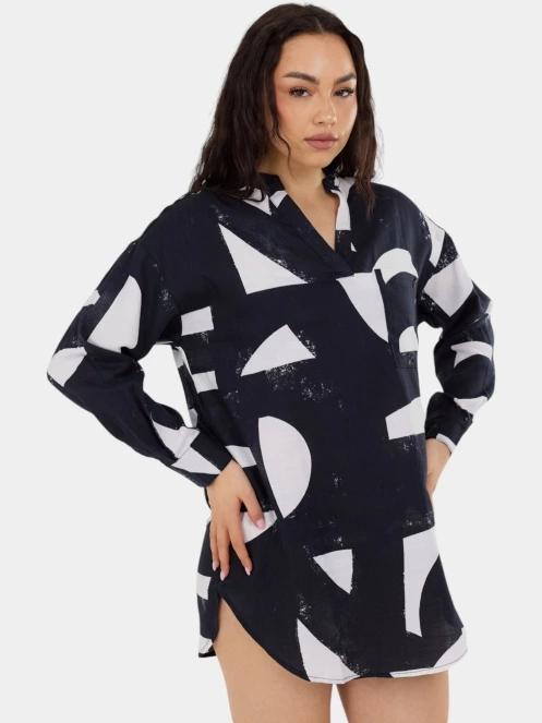 camasa cu maneci lungi pt. femei Fundango Athene Cover-up negru 6