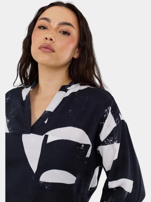 camasa cu maneci lungi pt. femei Fundango Athene Cover-up negru 7