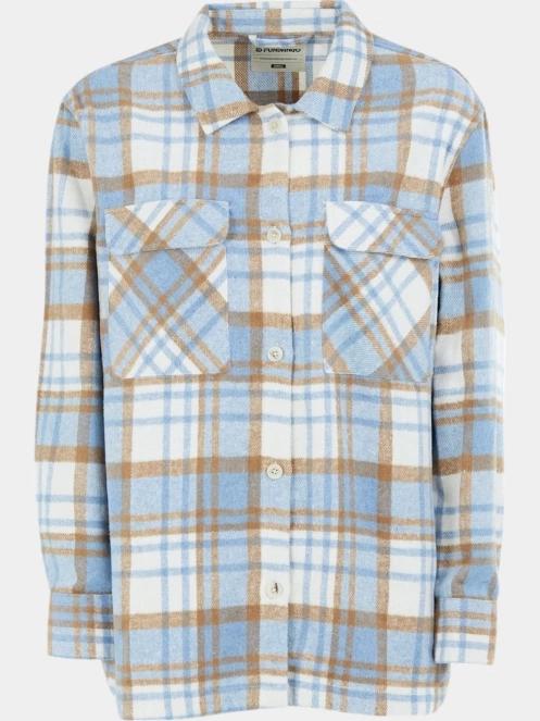 jacheta camasa pt. femei Fundango Ashley Shirt Jacket albastru 8