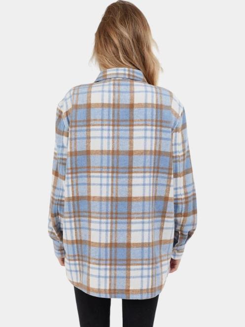 jacheta camasa pt. femei Fundango Ashley Shirt Jacket albastru 4