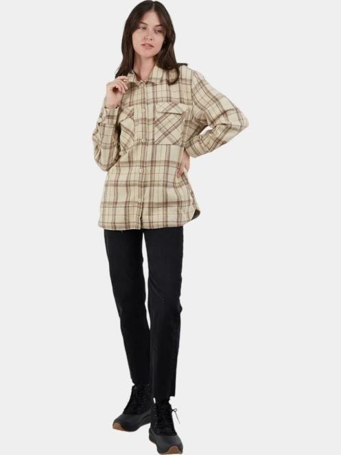 jacheta camasa pt. femei Fundango Ashley Shirt Jacket nisip 4