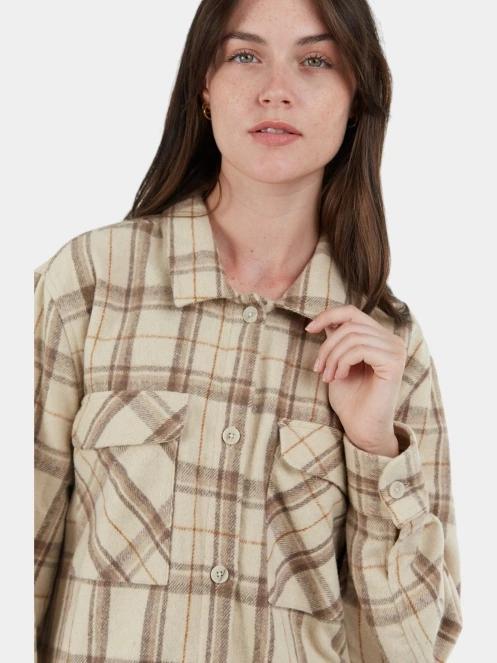 jacheta camasa pt. femei Fundango Ashley Shirt Jacket nisip 5
