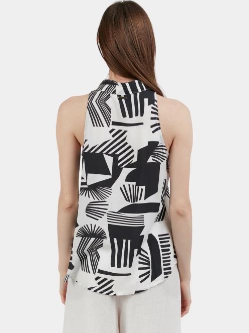 bluza pt. femei Fundango Myrto Sleeveless Shirt negru 3