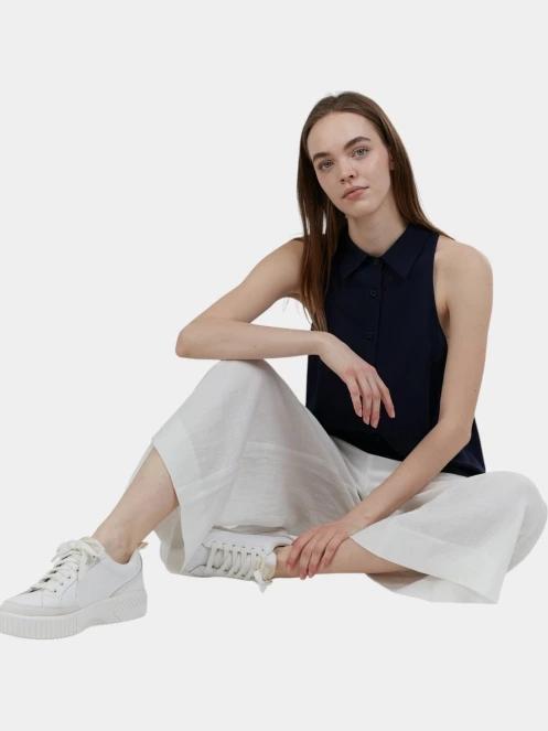 bluza pt. femei Fundango Myrto Sleeveless Shirt albastru inchis 5