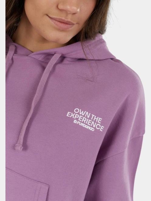 pulover cu gluga pt. femei Fundango Lopez Sweatshirt violet 7