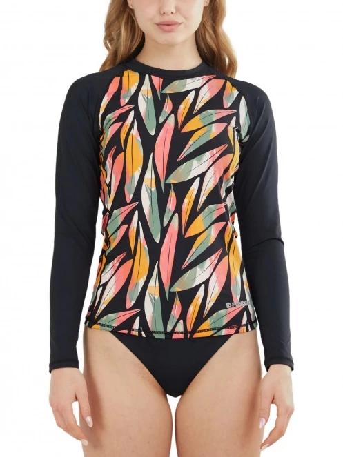 lycra cu maneci lungi pt. femei Fundango Joyce Long Sleeve Rashguard multicolor 2