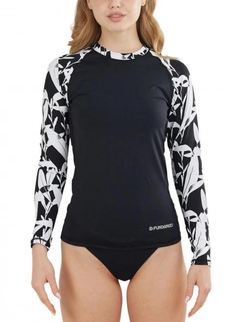 lycra cu maneci lungi pt. femei Fundango Joyce Long Sleeve Rashguard negru 2