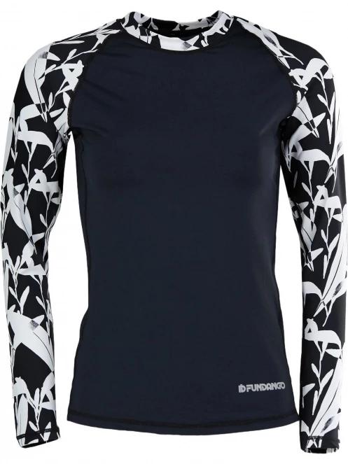 lycra cu maneci lungi pt. femei Fundango Joyce Long Sleeve Rashguard negru 10