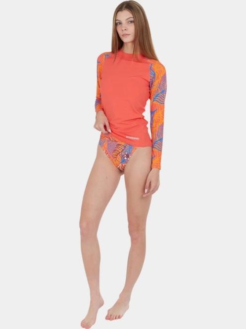lycra cu maneci lungi pt. femei Fundango Joyce Long Sleeve Rashguard roz 5