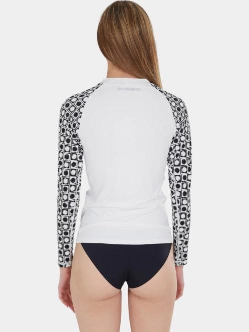 lycra cu maneci lungi pt. femei Fundango Joyce Long Sleeve Rashguard alb 3