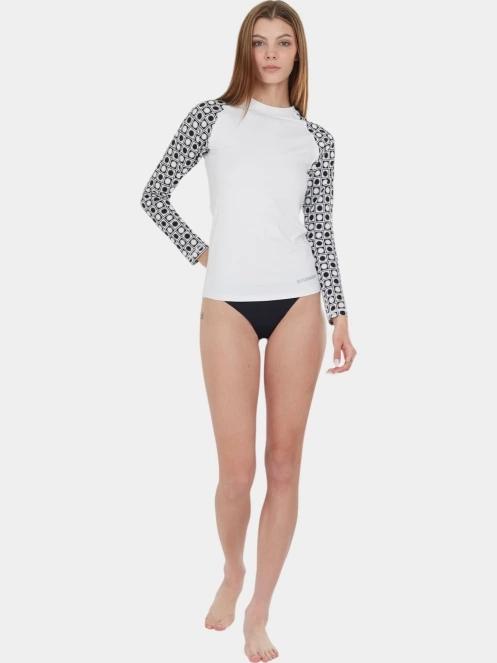 lycra cu maneci lungi pt. femei Fundango Joyce Long Sleeve Rashguard alb 4