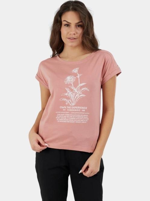 tricou cu maneci scurte pt. femei Fundango Lima T-shirt roz 2
