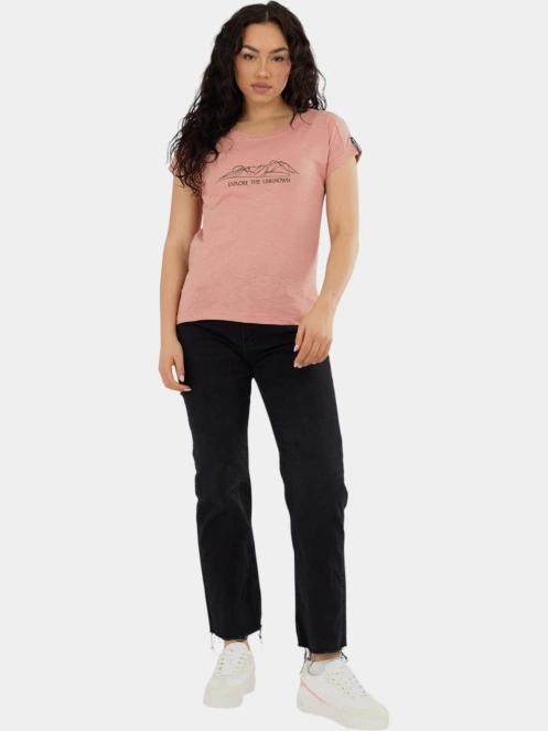 tricou cu maneci scurte pt. femei Fundango Lima II T-shirt roz 4