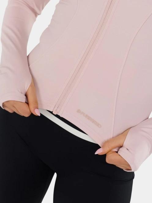 tricou cu maneci lungi, pentru sport pt. femei Fundango Flop Zip Up Top roz 9