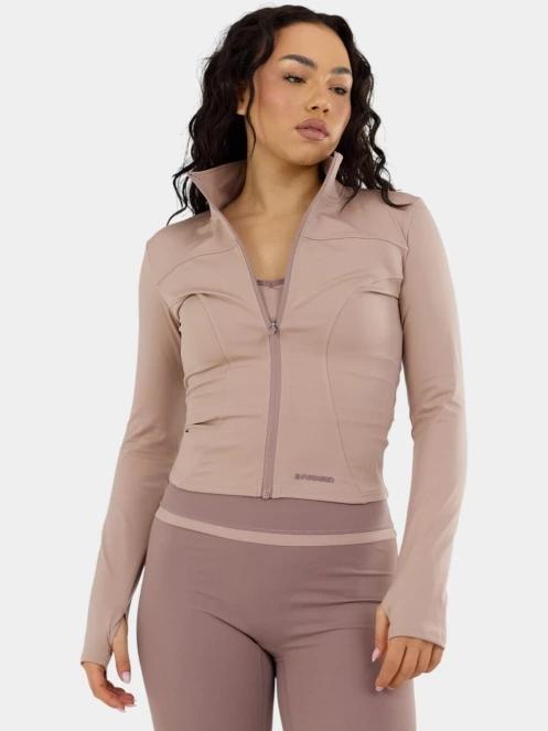 tricou cu maneci lungi, pentru sport pt. femei Fundango Flop Zip Up Top roz 2