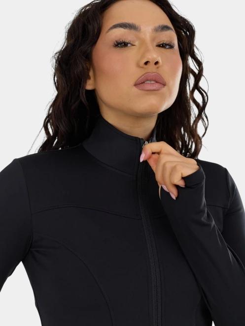 tricou cu maneci lungi, pentru sport pt. femei Fundango Flop Zip Up Top negru 9