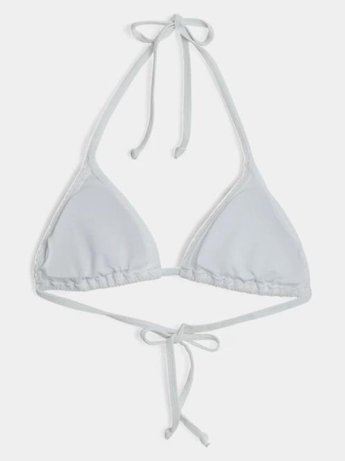 sutien bikini pt. femei Fundango Innisfil Triangle Jacquard Top alb 9