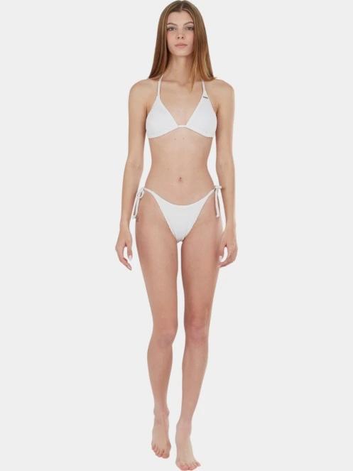sutien bikini pt. femei Fundango Innisfil Triangle Jacquard Top alb 4