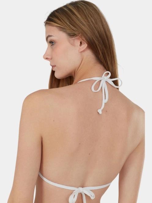 sutien bikini pt. femei Fundango Innisfil Triangle Jacquard Top alb 6
