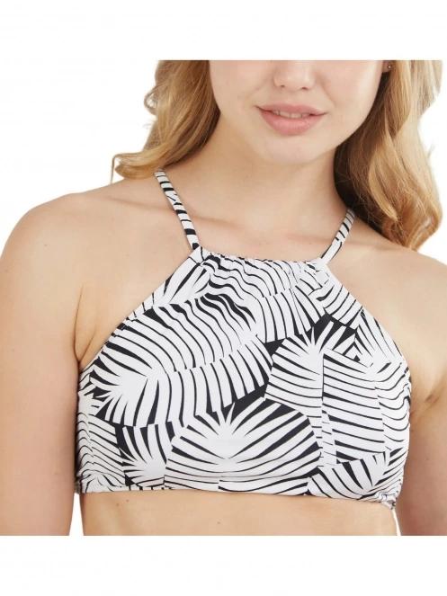 sutien bikini pt. femei Fundango Hogg High Neck Top alb 4