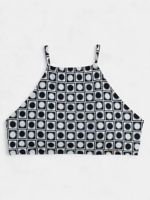 sutien bikini pt. femei Fundango Hogg High Neck Top negru 6