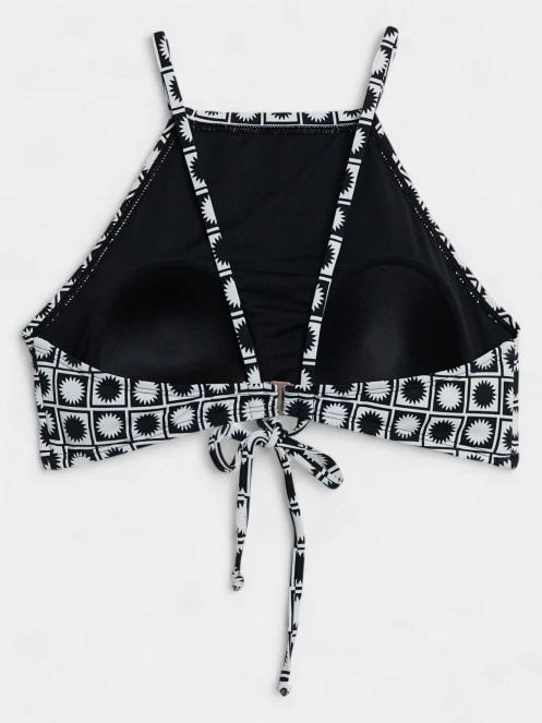sutien bikini pt. femei Fundango Hogg High Neck Top negru 7