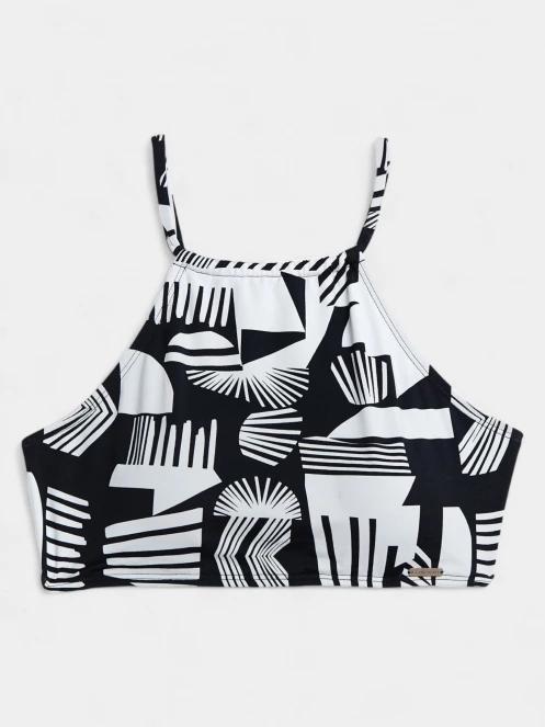 sutien bikini pt. femei Fundango Hogg High Neck Top negru 7