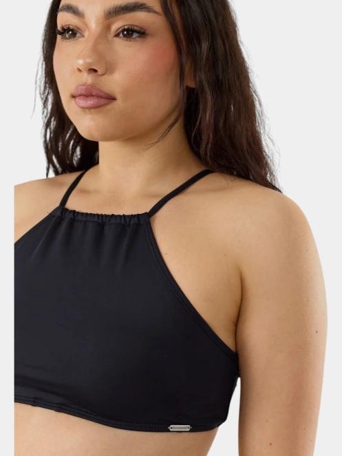 sutien bikini pt. femei Fundango Hogg High Neck Top negru 7