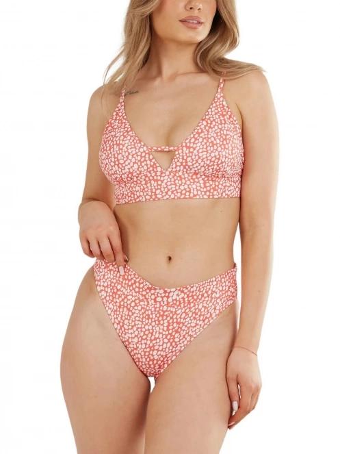 chiloti bikini pt. femei Fundango Sahara Mid Waist Full Bottoms rosu 6