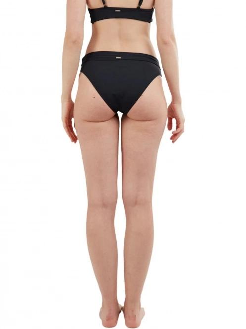 chiloti bikini pt. femei Fundango Sahara Mid Waist Full Bottoms negru 3