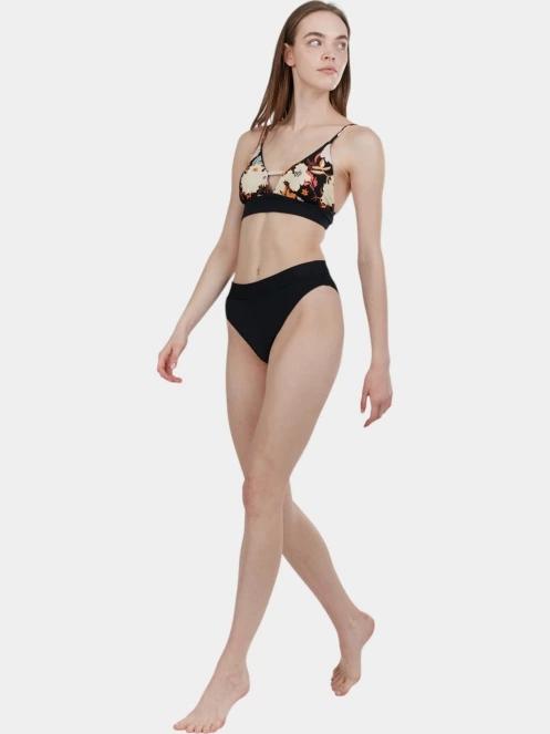 chiloti bikini pt. femei Fundango Sahara Mid Waist Full Bottom negru 4