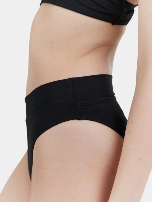 chiloti bikini pt. femei Fundango Sahara Mid Waist Full Bottom negru 6