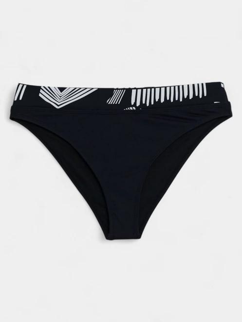 chiloti bikini pt. femei Fundango Sahara Mid Waist Full Bottom negru 6