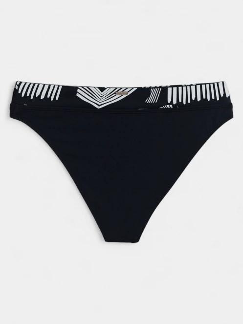 chiloti bikini pt. femei Fundango Sahara Mid Waist Full Bottom negru 7